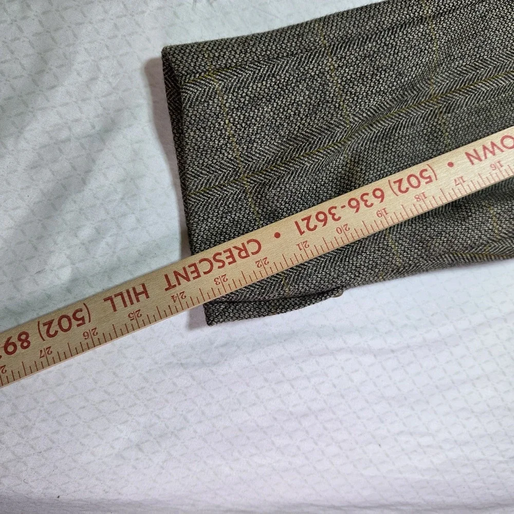 Ralph Lauren Sport Coat Blazer 46R Brown Herringbone Wool Windowpane